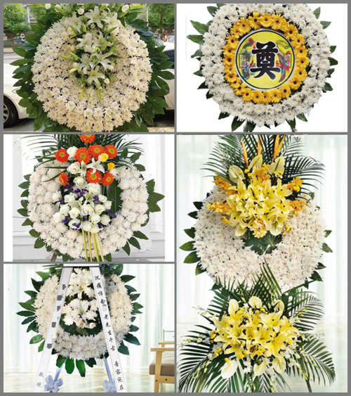 广东肇庆市德庆县官圩镇谢村村花圈速递